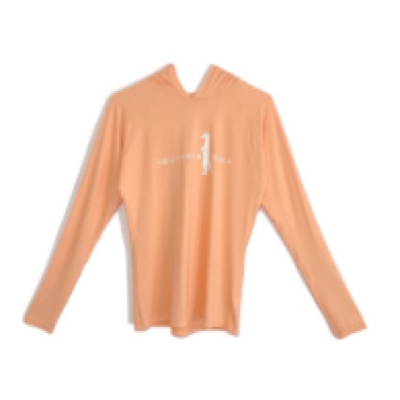 Women's Hooded Semi-Fitted Sun Shirt | Peach size M (runs small) NWOT - Picture 2 of 5